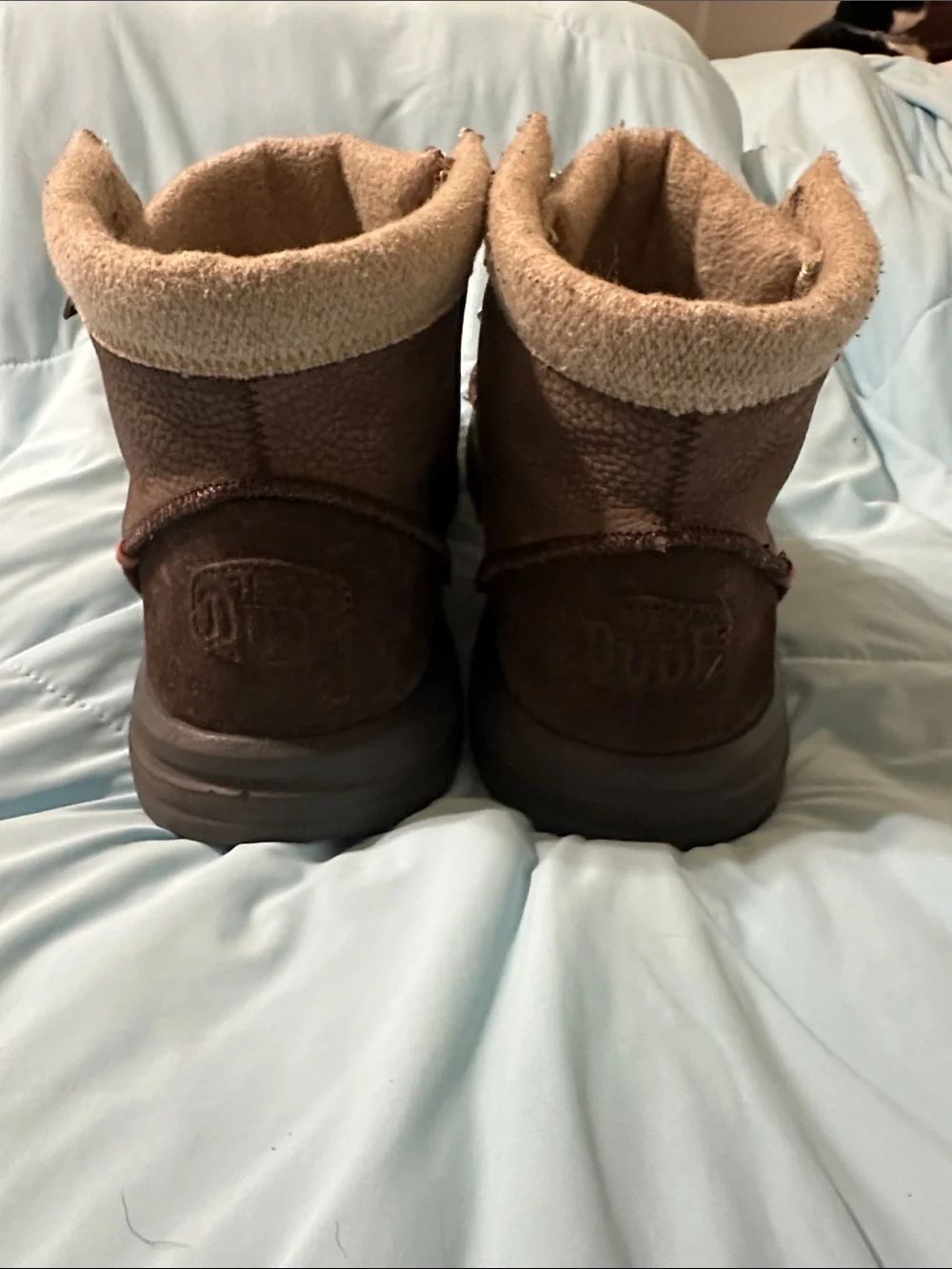 Hey Dude Bradley Men's Brown Suede-Look Lace-Up Boots